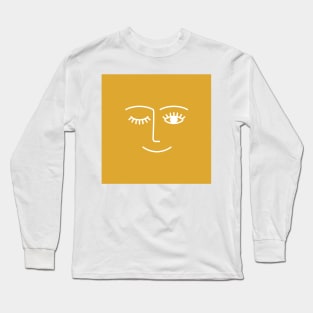 Wink (Yellow) Long Sleeve T-Shirt